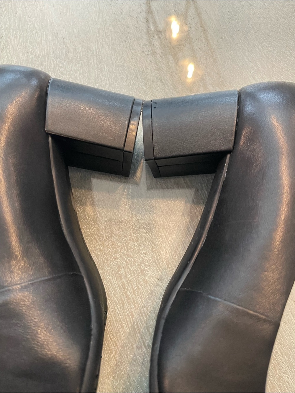 Alex Marie Black Square-Toe Leather Pumps - Picture 4 of 6